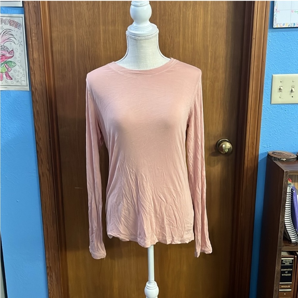 NWOT L peach long sleeve tee - extremely soft rayon MOVING SALE